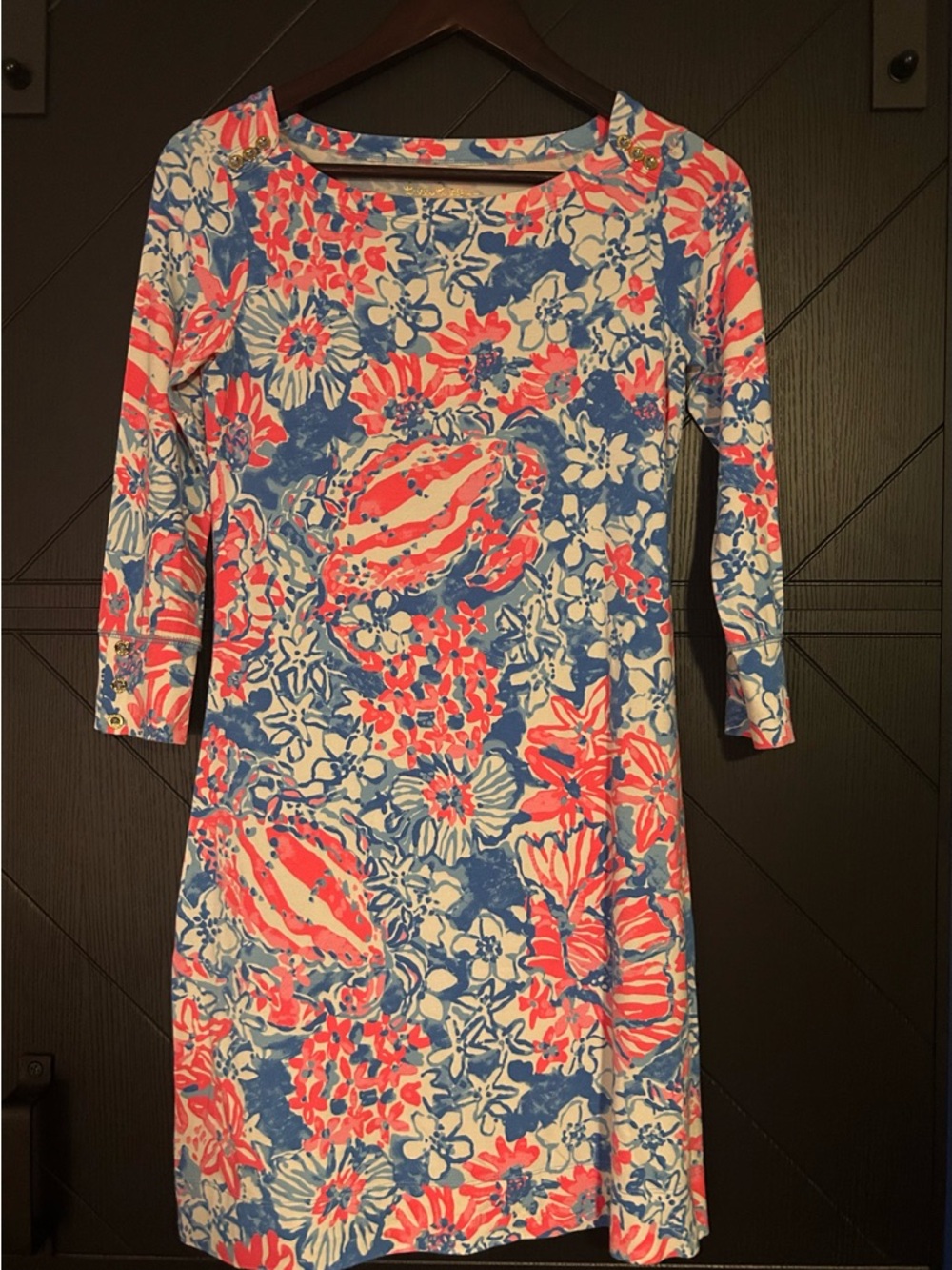 Lilly Pulitzer Pop Pop Print Long Sleeve Dress Size XS